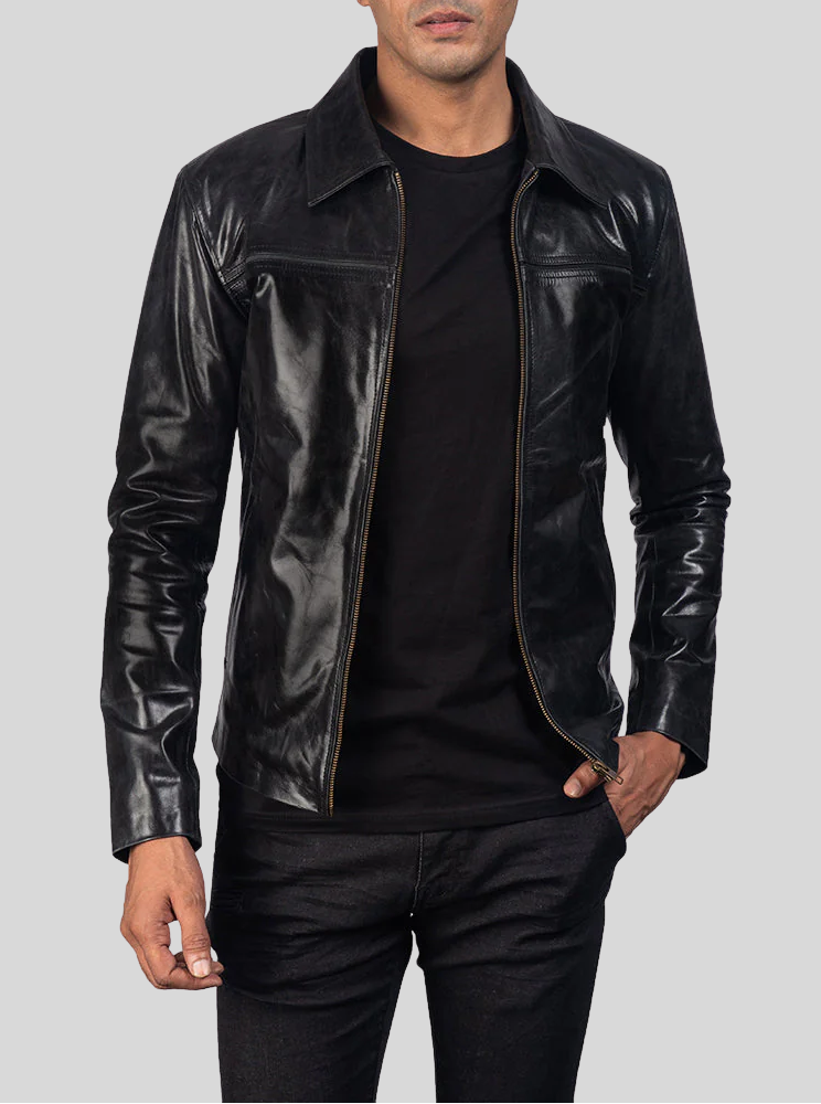 Mystical Black Leather Jacket